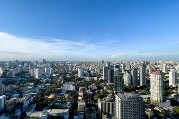 Bangkok city skyline in sunny day