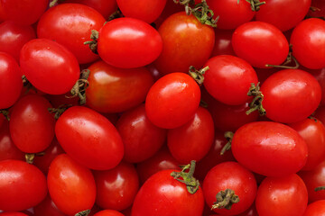 Red ripe organic tomato background