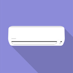 Air conditioner flat design icon. Vector illustration