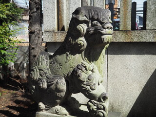 神社を守る狛犬