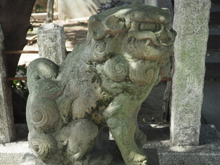 神社を守る狛犬