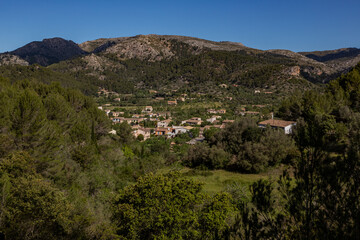 Fototapeta na wymiar sarraco, majorca, spain. Village in the mountains of andratx.