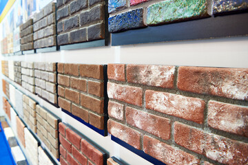 Brick decorative wall panels on store