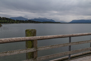 lake Chiemsee in the bavarian alps in Germany