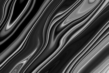 The texture of black and white marble for a pattern of packaging in a modern style. Beautiful drawing with the divorces and wavy lines in gray tones for wallpapers and screensaver.