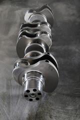 New engine crankshaft. Spare part.