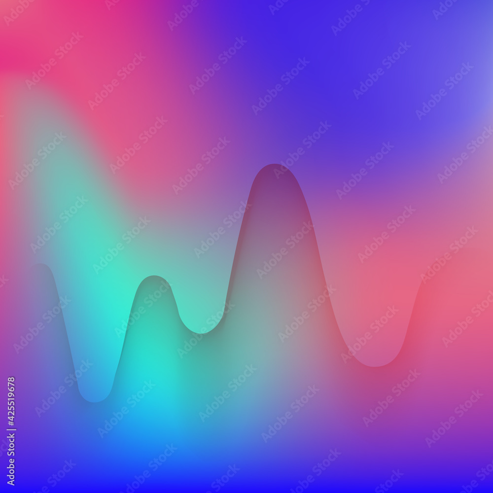 Poster abstract melt multicolor gradient background