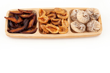 Healthy food .. Dried fruits, dried figs, dried plum, dried apricots