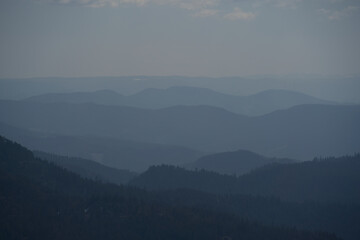 a beautiful view from a mountain with a great blue sky