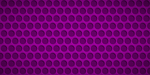 Abstract background with circle holes in purple colors