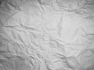 White crumpled paper texture background