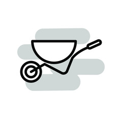 Wheel barrow icon template