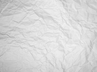 White crumpled paper texture background