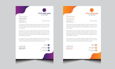 Modern Abstract business letterhead design & premium letterhead 
