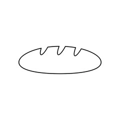 bread icon. black and white vector sign