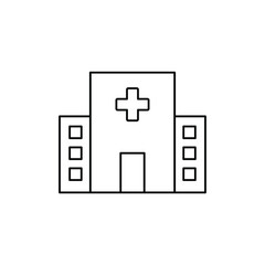 Fototapeta premium hospital icon vector medical clinic sign