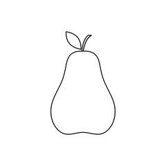 pear icon vector fruit sign vegetarisn 