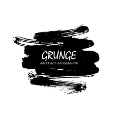Vector black paint. Ink brush strokes. Dirty artistic design elements. Frame for text.