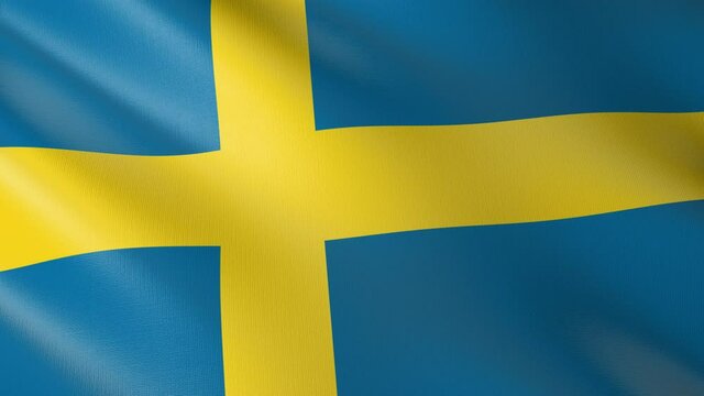 Flag of The Sweden. Flag's footages are rendered in real 3D software. Perfect for TV, Movies, social, HUD, presentations, webs etc.