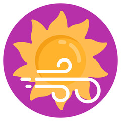 
A trendy vector design of windy sunny day 

