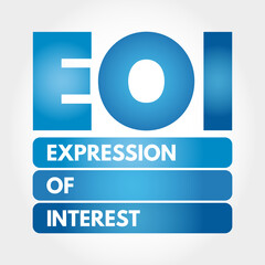 EOI - Expression of Interest acronym, business concept background