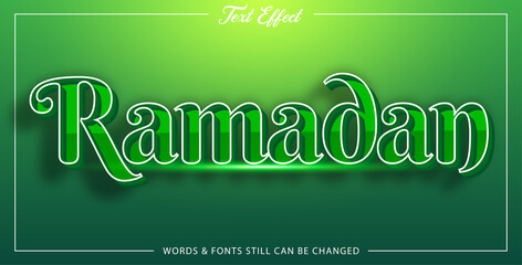 Ramadan editable text effect style