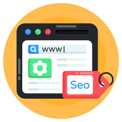 
Editable icon of seo tag in flat design 

