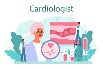 Cardiologist concept. Idea of heart care and medical diagnostic
