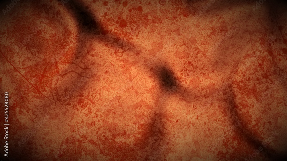 Poster wavy texture with spots and scratches. rust. 3d rendering image.
