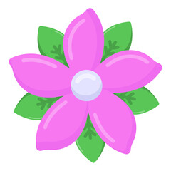 
A beautiful design icon of jasmine 

