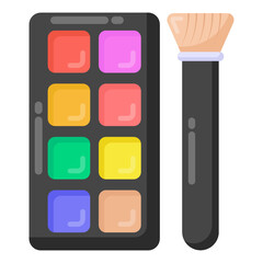 
Shadow makeup kit icon, flat design vector 

