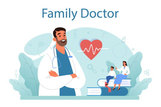 Family doctor concept. Healthcare, modern medicine treatment