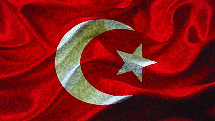 Turkey, Turkish Flag Wallpapers with Rough Texturizer Effect