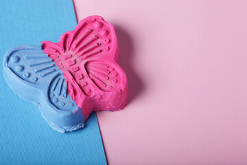 butterfly shape in pink blue  color