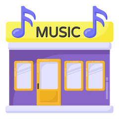 
A well designed flat icon of music studio 

