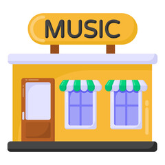 Obraz premium A well designed flat icon of music studio