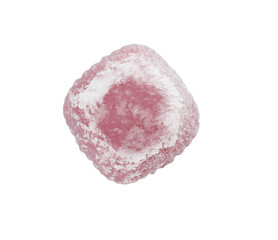 Delicious mochi on white background, top view