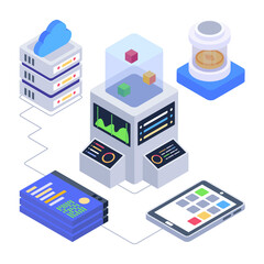 
Download premium quality isometric icon of bitcoin storage 

