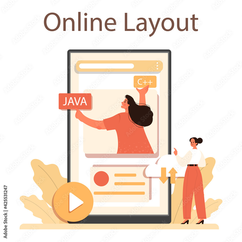 Poster website development online service or platform. support and development