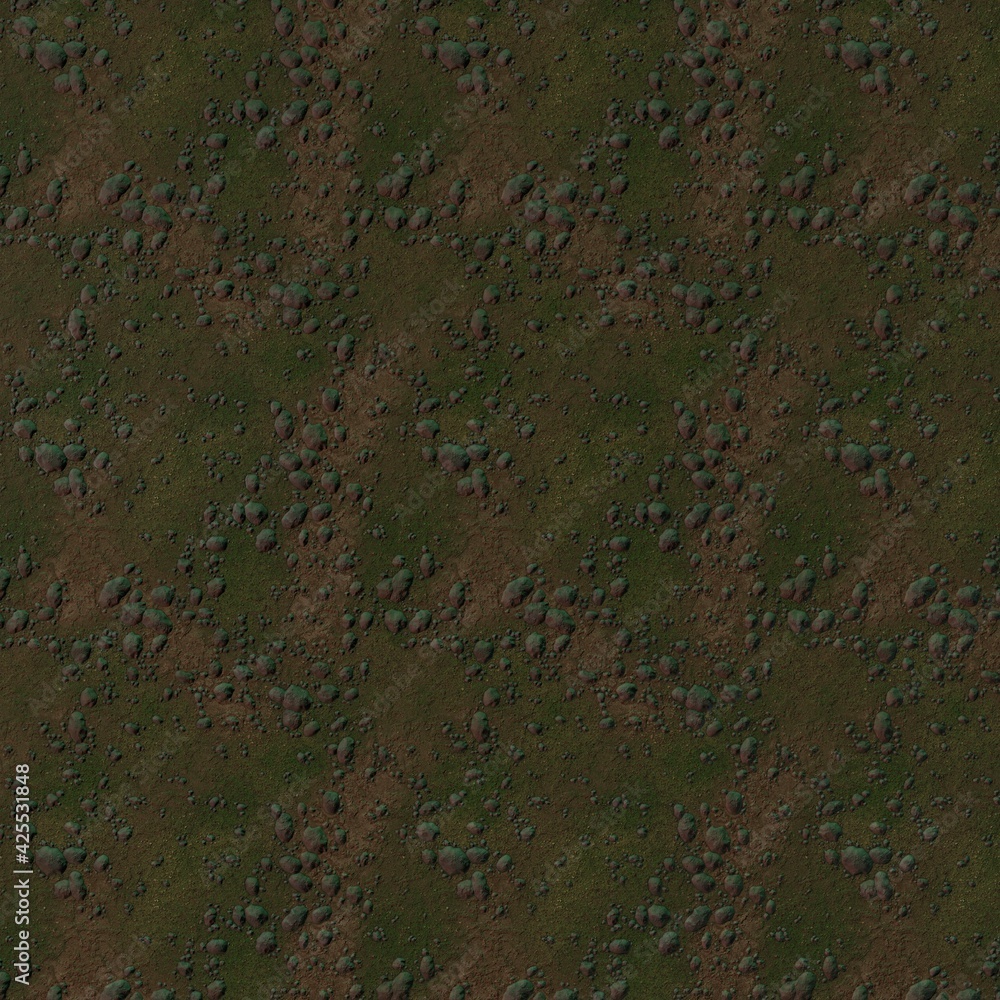 Aufkleber the rendered texture of the ground with stones. 3d rendering. good for making games.