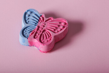 butterfly shape in pink blue  color