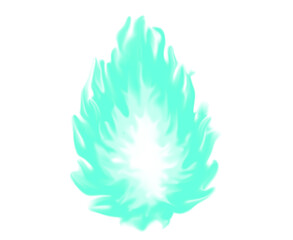 Obraz premium Realistic blue fireball illustration design