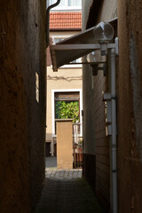 gasse im historischen ortskern von westhofen