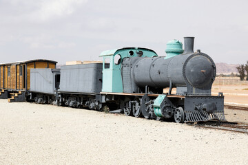 Restored Hejaz railway train built for by the Ottoman Empire that was exploded by T. E. Lawrence during World War I. The guided tours to the tombs of Hegra start from here