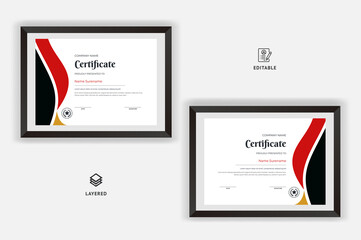 Elegant Academic Certificate For Award And Education Template Design