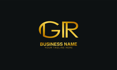 GR G R initial logo | initial based abstract modern minimal creative logo, vector template image. luxury logotype logo, real estate homie logo. typography logo. initials logo. - obrazy, fototapety, plakaty