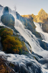Salto de Poveda. Rio Tajo. Cuenca. España. Europa.