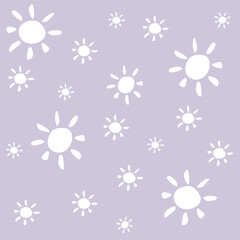 seamless pattern with suns. digital illustration. decor for decoration. Wallpaper for the children's room. rays of the sun. Clip art for scrapbooking. Weather sky. texture - 425537286