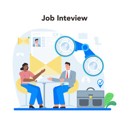 Job interview concept. Idea of employment and hiring procedure