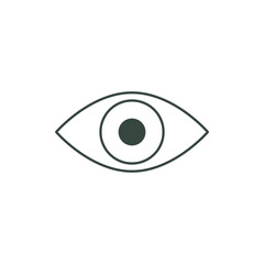 Eye vector icon. Eyeball symbol. Isolated on white background
